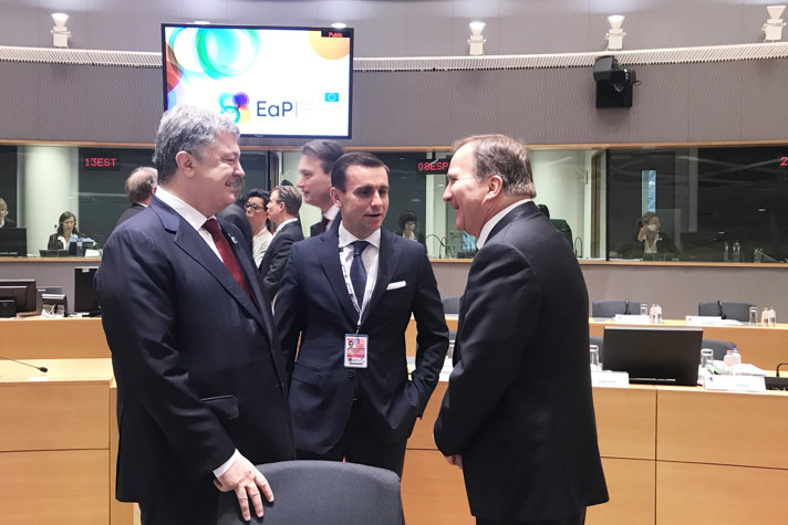 Stefan Löfven and Petro Porosjenko