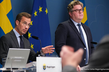 Prime Minister Ulf Kristersson and Minister for Justice Gunnar Strömmer