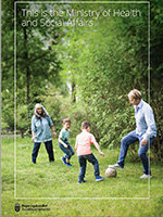 A family of old and young playing ball