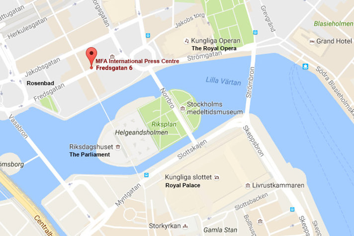 Map to the International Press Centre