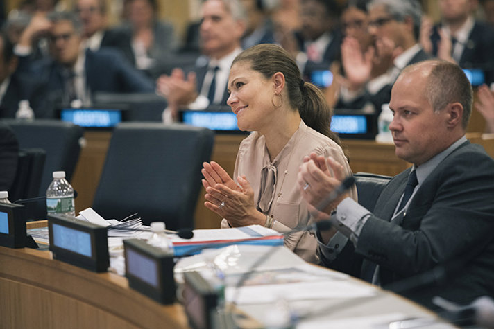 Princess Victoria and Minister for Justice and Migration Morgan Johansson.