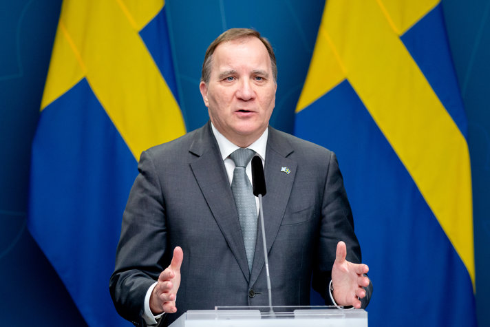 Prime Minister Stefan Löfven at press meeting after the Summit