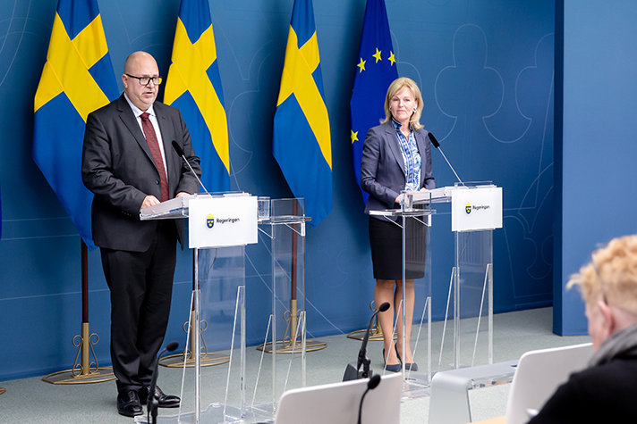 Karl-Petter Thorwaldsson, Minister for Business, Industry and Innovation and Anna Hallberg, Minister for Foreign Trade and Nordic Affairs.