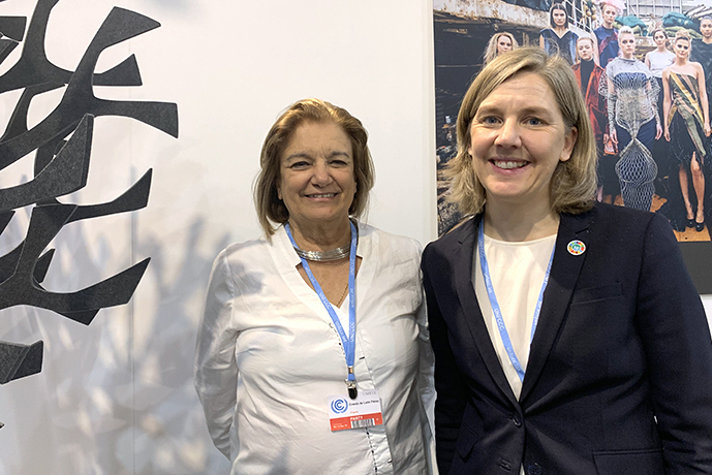 Ministers Karolina Skog, Swedem, and Eneida de León, Uruguay.