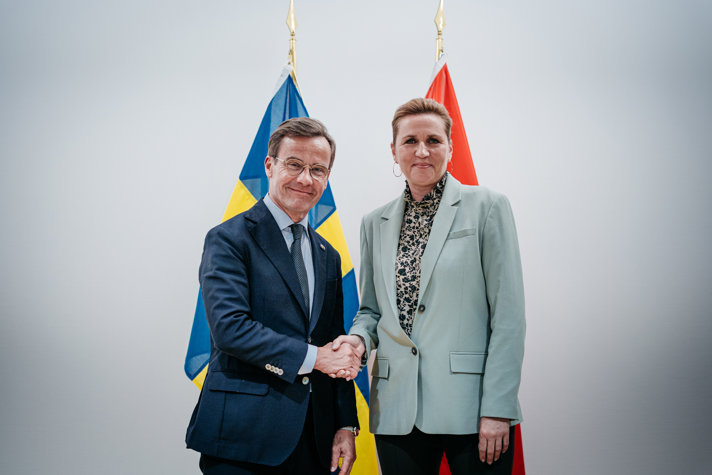 Sweden’s Prime Minister Ulf Kristersson and Denmark’s Prime Minister Mette Frederiksen.