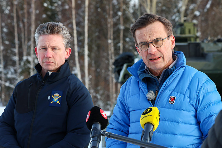 Prime Minister Ulf Kristersson and Minister for Defence Pål Jonson. 