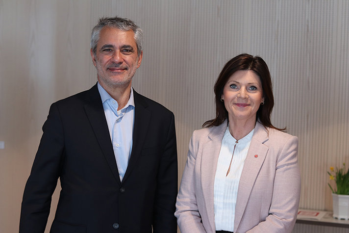 Director for Employment, Labour and Social Affairs at the OECD Stefano Scarpetta and Minister for Employment and Gender Equality Eva Nordmark. 