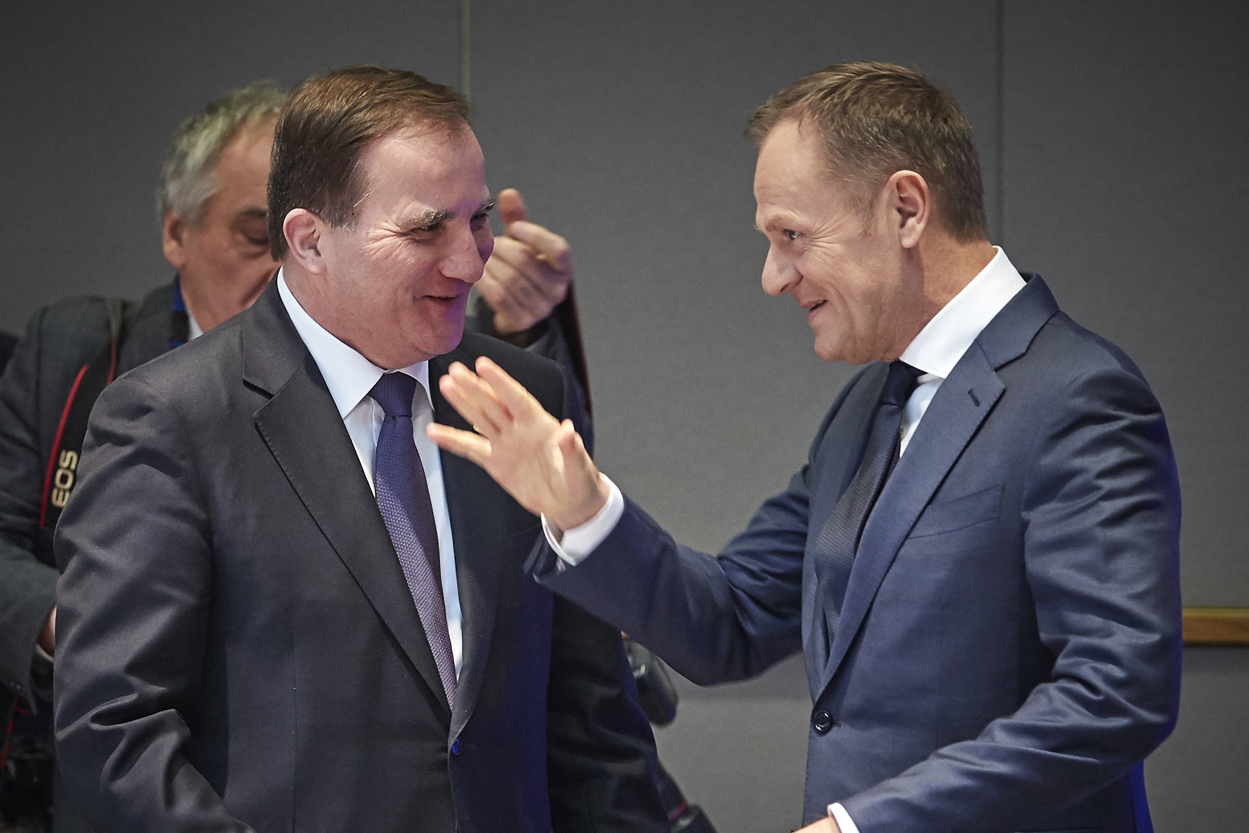 Stefan Löfven and Donald Tusk Stefan Löfven and Donald Tusk