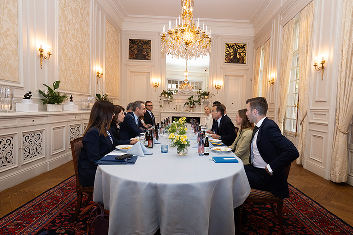 During the meeting at Sager House, the leaders discussed support to Ukraine