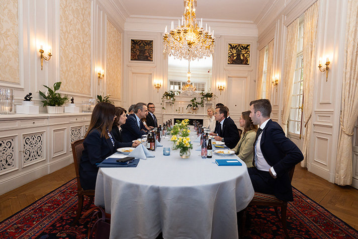 During the meeting at Sager House, the leaders discussed support to Ukraine