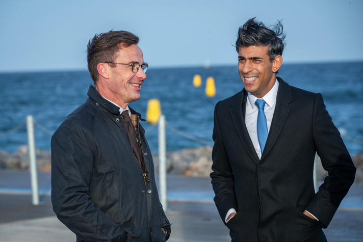 Prime Minister Ulf Kristersson and Rishi Sunak. 