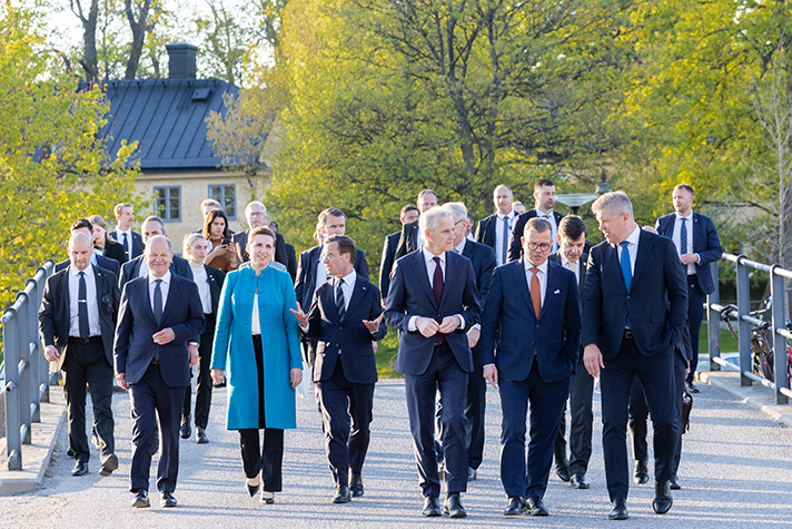 Prime Ministers and business representatives from the five Nordic countries. 