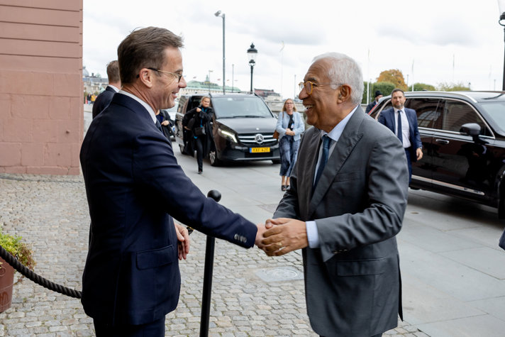 Prime Minister Ulf Kristersson and President-elect of the European Council António Costa held a working lunch in the Sager House.