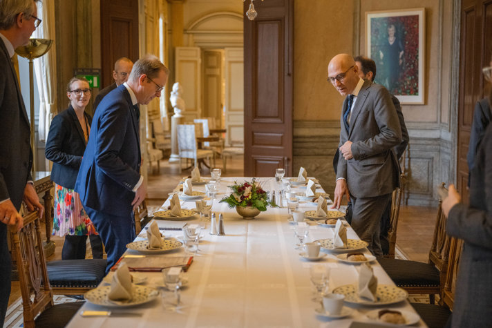 Minister for Foreign Affairs Tobias Billström hosting a lunch for UN High Commissioner for Human Rights Volker Türk.